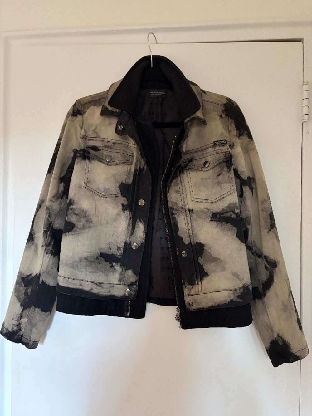 MAISON SCOTCH Jacket Tye Die Short Biker Style Zip Small